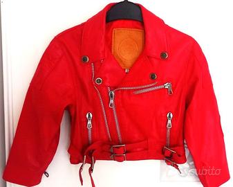 Chiodo- in pelle 6/8 anni- Come NUOVO