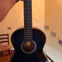 Chitarra classica Roling's (nero/blu)+borsa 