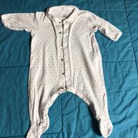 Tutina con collettino e piedini 3 mesi