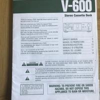 User manual italiano piastra Teac V-600
