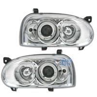 FARI VOLKSWAGEN VW GOLF 3 ANGEL EYES CROMATI FONDO