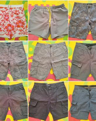 7 Pantaloncini Bermuda con 7 costumi mare 