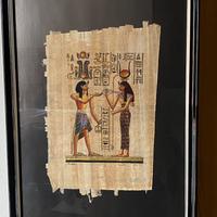 Quadri con soggetti egizi dipinti su papiro