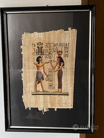 Quadri con soggetti egizi dipinti su papiro