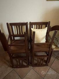 Set di Sedie in Legno Massiccio vintage
