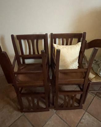 Set di Sedie in Legno Massiccio vintage