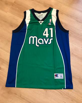 Maglia Champion NBA Vintage Mavs Dirt Nowitzki