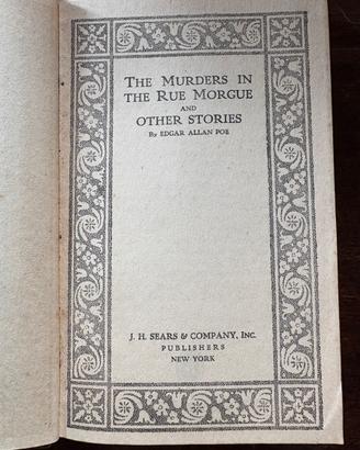 Edgard Allan Poe The murder in the rue morgue raro