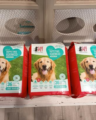 Lotto 3 confezioni di tappetini igenici / traversi