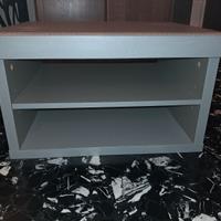 due tavolini in legno argento