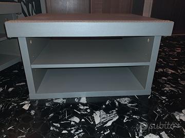 due tavolini in legno argento