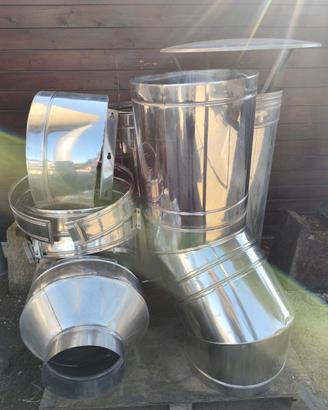 Canna fumaria in acciaio inox per cucina