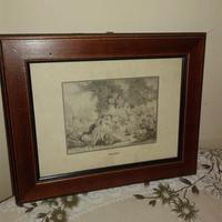 STAMPA QUADRO AUTOMNE in cornice di pregio di legn