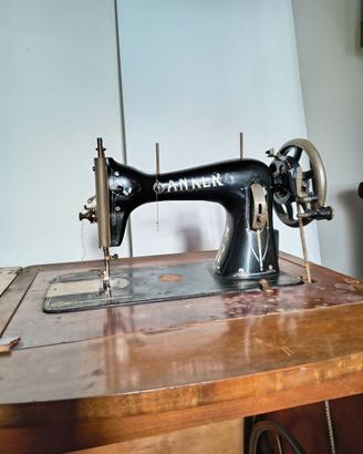 Macchina da cucine anni 60 con mobiletto in legno
