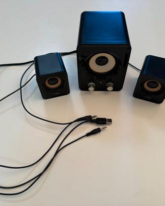 Casse multimediali 2.1 USB con subwoofer
