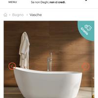 Vasca freestanding 160x72 cm in acrilico - Eryndor