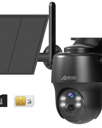 ANRAN 4G LTE Telecamera Solare con SIM Scheda,