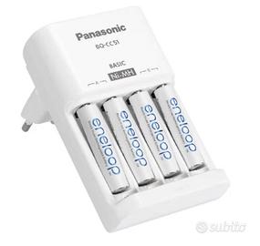 Caricabatterie Panasonic e 4 batterie Eneloop AA