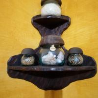 Mensola Angolare in Legno Intagliato