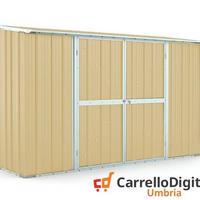 Casetta in lamiera per esterno 307x100cm beige