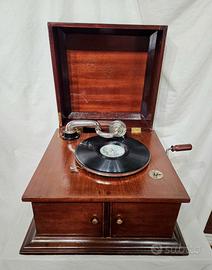 Grammofono a tromba interna Heaglephone, funziona