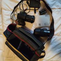 fotocamera sony A200 con accessori