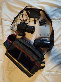 fotocamera sony A200 con accessori