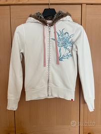 Felpa con zip e cappuccio  imbottito Esprit