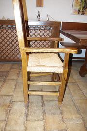 Sedia "trono" in legno