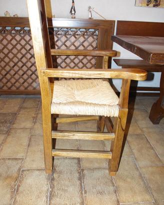 Sedia "trono" in legno