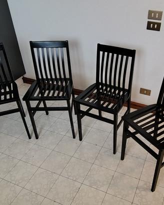 4 Sedie Milano anni 80 Aldo Rossi per Molteni