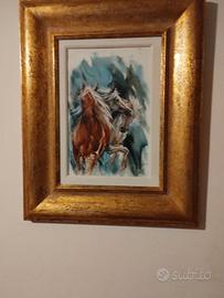 Quadro Enrica Rosso 20x30 "Cavalli"