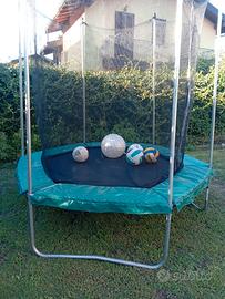 trampolino elastico esagonale 240