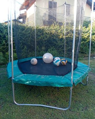 trampolino elastico esagonale 240