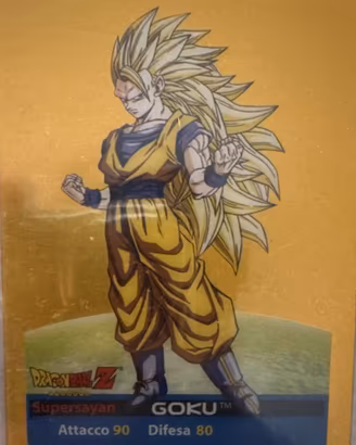 Lamincards Dragon Ball Goku ssj n.14 serie oro