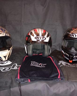 3 Caschi Moto AIROH e KYT (Taglie L e S)