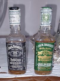 2 MIGNON JACK DANIEL'S GREEN AND BLACK LABEL 1972