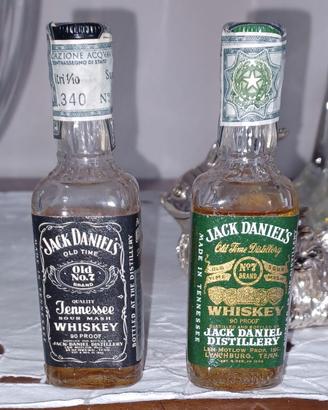 2 MIGNON JACK DANIEL'S GREEN AND BLACK LABEL 1972
