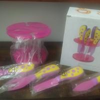 Set Quadrifoglio ceppo girevole Brandani 4coltelli