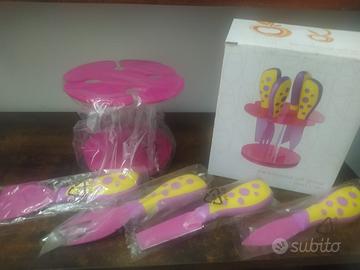 Set Quadrifoglio ceppo girevole Brandani 4coltelli