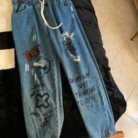 Jeans elasticizzati con stampe