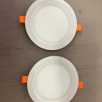 Set 2 pannelli led da incasso tondi 9W luce fredda