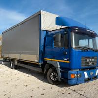 MAN 14.280 cassone centinato con sponde