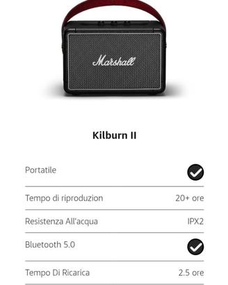 Marshall Kilburn II Bluetooth – Pari al nuovo