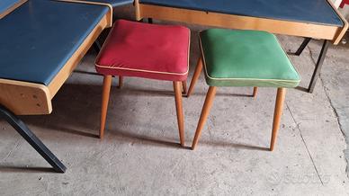 Coppia di sgabelli originali anni '50/'60
