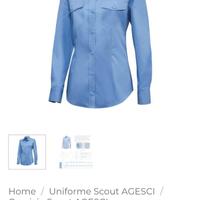 Camicia donna uniforme scout Agesci, nuova