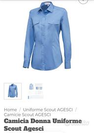 Camicia donna uniforme scout Agesci, nuova
