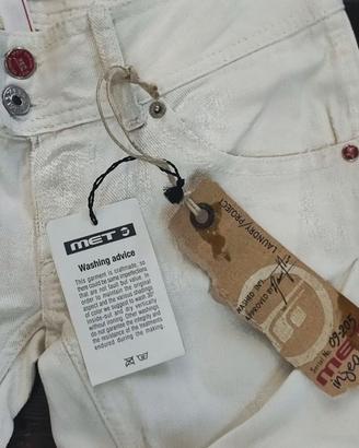 MET jeans Donna Bianco Prezzo Super Stock Lot.1011