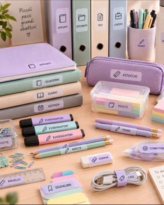 Set 15 Etichette Personalizzabili  Scuola Ufficio