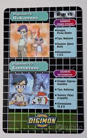 Carta Digimon 1999 Lenticolare - Bukamon/Gomamon